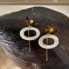 boucles d'oreilles en nacre blanche – Image 2