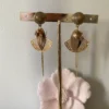 boucles d'oreilles nacre rose